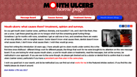 What Mouthulcers.org website looked like in 2017 (6 years ago)