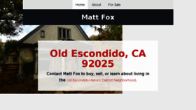 What Mattfox.com website looked like in 2017 (6 years ago)