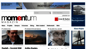 What Momentum-magazin.de website looked like in 2017 (6 years ago)