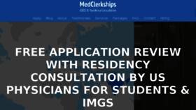What Medclerkships.com website looked like in 2017 (6 years ago)