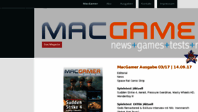 What Macgamer.de website looked like in 2017 (6 years ago)