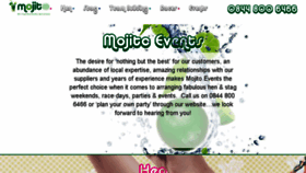 What Mojitoevents.com website looked like in 2017 (6 years ago)