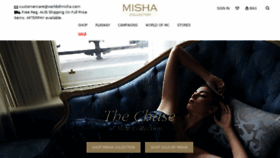 What Mishacollection.com.au website looked like in 2017 (6 years ago)