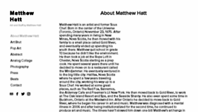 What Matthewhatt.com website looked like in 2017 (6 years ago)