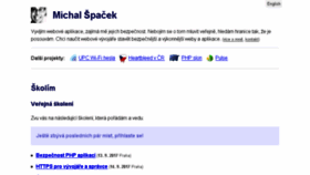 What Michalspacek.cz website looked like in 2017 (6 years ago)