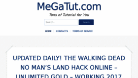 What Megatut.com website looked like in 2017 (6 years ago)