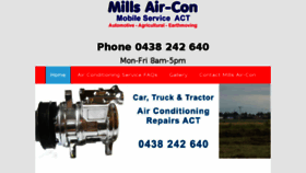 What Millscarairconditioning.com.au website looked like in 2017 (6 years ago)