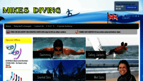 What Mikes-diving.co.uk website looked like in 2017 (6 years ago)