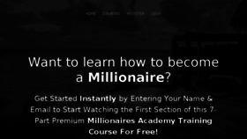 What Millionairesacademy.com website looked like in 2017 (6 years ago)