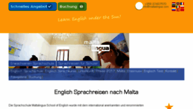 What Maltalingua.de website looked like in 2017 (6 years ago)
