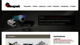 What Mespek.fi website looked like in 2017 (6 years ago)