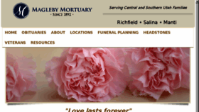 What Maglebymortuary.com website looked like in 2017 (6 years ago)