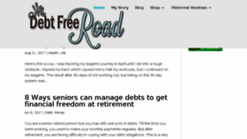 What Mydebtfreeroad.com website looked like in 2017 (6 years ago)