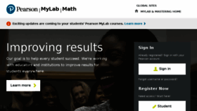 What Mymathlab.com website looked like in 2017 (6 years ago)