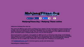 What Mahjongtitans.org website looked like in 2017 (6 years ago)