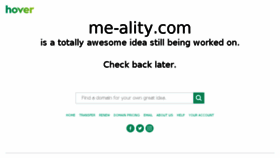 What Me-ality.com website looked like in 2017 (6 years ago)