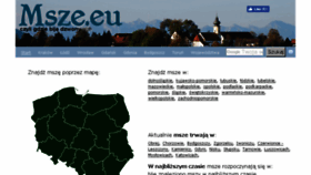 What Msze.eu website looked like in 2017 (6 years ago)