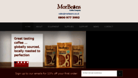 What Morbeans.co.uk website looked like in 2017 (6 years ago)