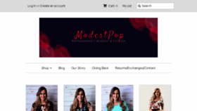 What Modestpop.com website looked like in 2017 (7 years ago)