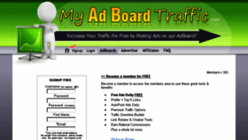 What Myadboardtraffic.com website looked like in 2017 (6 years ago)