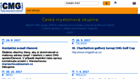 What Myeloma.cz website looked like in 2017 (6 years ago)