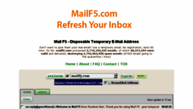 What Mailf5.com website looked like in 2017 (6 years ago)