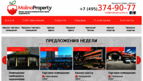 What Malinaproperty.ru website looked like in 2017 (6 years ago)