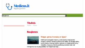 What Medicus.lt website looked like in 2017 (6 years ago)