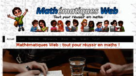 What Mathematiques-web.fr website looked like in 2017 (6 years ago)