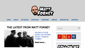 What Mattforney.com website looked like in 2017 (6 years ago)