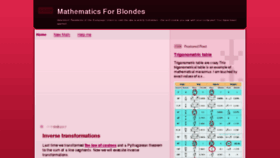 What Mathforblondes.com website looked like in 2017 (6 years ago)