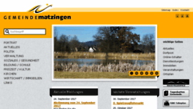What Matzingen.ch website looked like in 2017 (6 years ago)