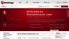What Manufacturer.com website looked like in 2017 (6 years ago)