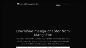 What Mangadownloader.com website looked like in 2017 (6 years ago)