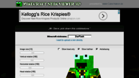 What Minecraft-skin-viewer.net website looked like in 2017 (6 years ago)