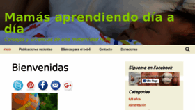 What Mamasaprendiendo.com website looked like in 2017 (6 years ago)