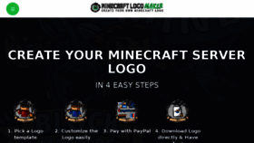 What Minecraft-logo-maker.com website looked like in 2017 (6 years ago)