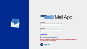 What Mail.rwth-aachen.de website looked like in 2017 (6 years ago)