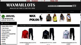 What Maxmaillots.net website looked like in 2017 (6 years ago)