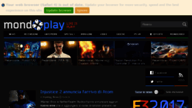 What Mondoplay.it website looked like in 2017 (6 years ago)