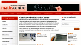 What Mathscentre.co.nz website looked like in 2017 (6 years ago)