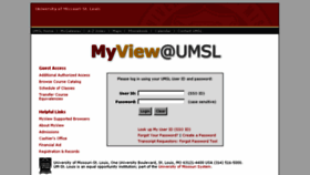 What Myview.umsl.edu website looked like in 2017 (6 years ago)