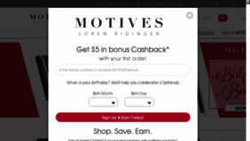 What Motivescosmetics.com website looked like in 2017 (6 years ago)