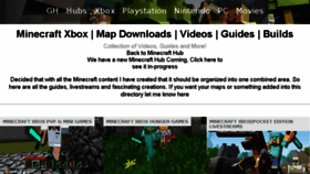 What Minecraft.gamerheadquarters.com website looked like in 2017 (6 years ago)
