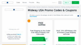 What Midwayusa.bluepromocode.com website looked like in 2017 (6 years ago)