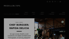 What Medellin.tips website looked like in 2017 (6 years ago)