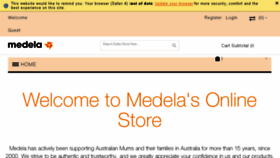 What Medelastore.com.au website looked like in 2017 (6 years ago)