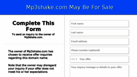 What Mp3shake.com website looked like in 2017 (6 years ago)