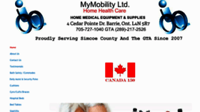 What Mymobility.ca website looked like in 2017 (6 years ago)