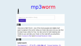 What Mp3worm.com website looked like in 2017 (6 years ago)
